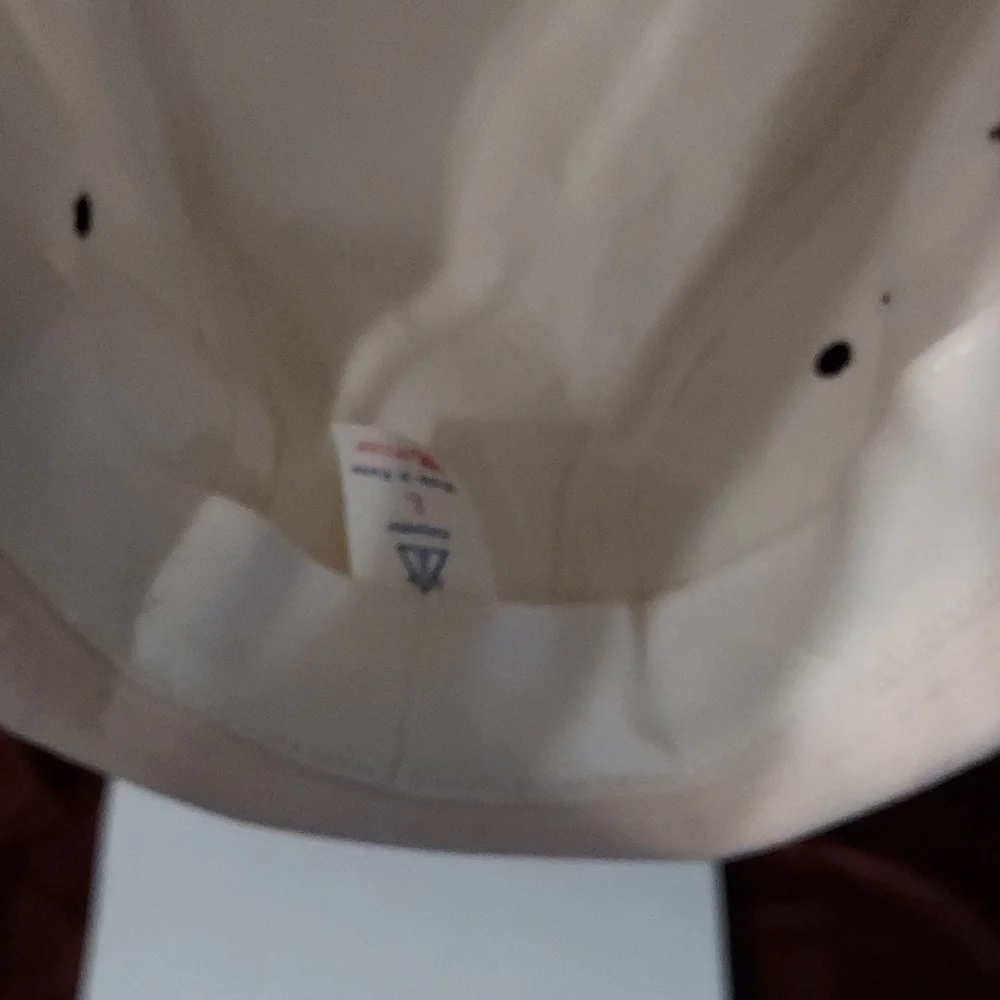 Fedora Hat Size Large Ivory with a Brown&Ivory Band w/brown cord.No Stains. - Picture 9 of 12
